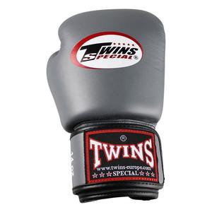 Gants de boxe Twins à lacets, gants de boxe gris en cuir véritable, gants d'entraînement pour adultes, gants de boxe personnalisés Winning, gants MMA - Product Image 4