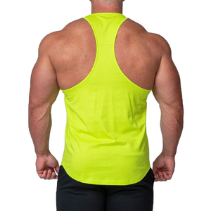 Men's <b>Neon</b> Green Knitted Tank <b>Top</b> O-Neck Solid Color Quick Dry Casual Wear - Product Image 5