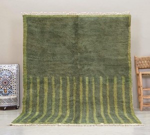 Tapis vintage au design authentique tapis marocain vintage en laine tapis marocain avec textiles recyclés - Product Image 6