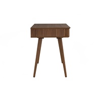 Bureau de travail moderne en MDF de style mid-century avec pieds durables, table compacte de 4 pieds pour chambre et appartement, fabriqué en Malaisie