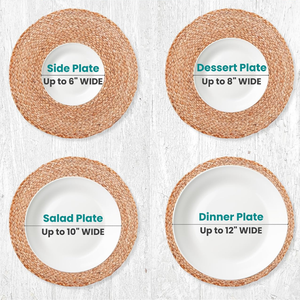 Ensemble de 6 sets de table en jute naturel, rondes de 13 pouces, tressées en rotin, pour une décoration de table bohème et rustique - Product Image 5