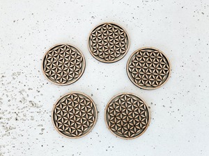 Eco-Friendly Wood Cut Out <b>Coasters</b> with Natural Wood Design for Festive & Party Supplies and Wall Decorations - Product Image 5