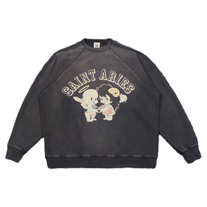 Sudaderas con Estampado DTF de Estilo Urbano Premium Lavadas con Ácido, Unisex para Niños, Corte Holgado, Felpa de Algodón Grueso de 400 GSM - Product Image 1