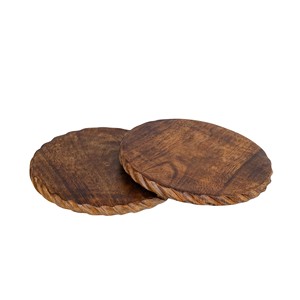 Juego de Salvamanteles Redondos Minimalistas de Madera de Mango Rubio Natural al por Mayor - Product Image 2