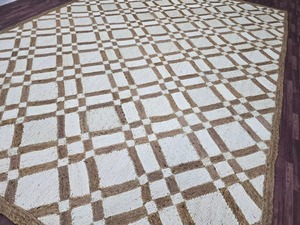 Tapis et moquette en jute naturelle pour la décoration de votre bureau à domicile et de votre hall d'hôtel, disponibles en taille et design personnalisés - Product Image 2