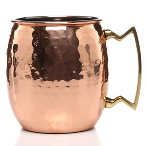 Productos de Alta Calidad, Tazas Moscow Mule de 550 ml, Tazas de Cobre Puro con Asa Ergonómica de Latón para Cócteles, Cerveza y Bebidas - Product Image 1