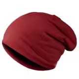 Unisex Solid Jacquard <b>Beanie</b> Hat 100% Cotton Breathable <b>Waterproof</b> Computer Knitted Casual Winter Adult Size 56-58CM - Product Image 2