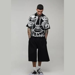 Chemise de golf pour homme en polyester respirant, extensible dans quatre directions, à séchage rapide, antibactérienne, surdimensionnée, logo personnalisable OEM - Product Image 1