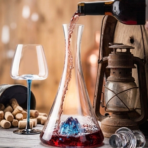 Ensemble de carafe à vin en cristal sans plomb avec 2 verres, design luxueux, pour fêtes et camping - Product Image 2