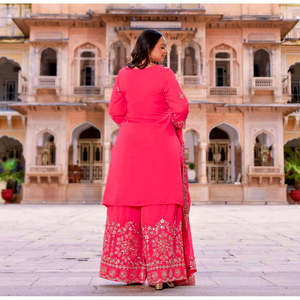 Beau haut pour femme-Ensemble Plazzo avec Dupatta fantaisie pour les fêtes - Product Image 6
