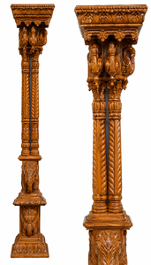 Wooden Large Size Temple for Home Decor Wooden Big <b>Mandir</b> for Home Great Divine Handmade Pooja laxmi Naryan <b>mandir</b> - Product Image 5