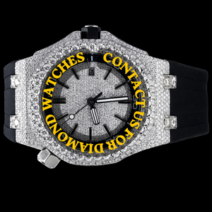 Montre de mode de qualité supérieure sertie de diamants en moissanite pour homme et femme avec bracelet en acier inoxydable et cadran en verre - Product Image 5