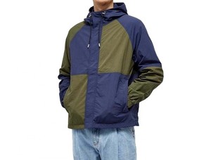 Men's Hooded Windbreaker Jacket Color Blocking Polyester Zipper Casual Streetwear Autumn <b>Coat</b> - Product Image 1