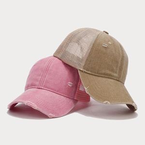 Gorra de Béisbol Deportiva de Malla de Algodón Desgastada, Estilo Dad Hat, Tendencia Verano 2024 - Product Image 5