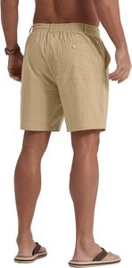 <b>Mens</b> Sports Shorts Front Custom Eco-Friendly Breathable Quick Dry High Waist Drawstring Closure Spandex/Cotton Lightweight - Product Image 6