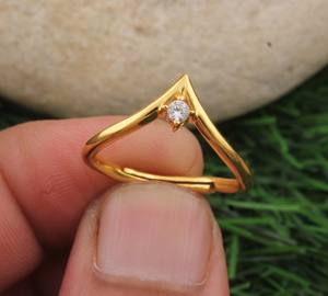 แหวนเงินแท้ 925 ชุบทอง งานแฮนด์เมดสุดหรู ดีไซน์คลาสสิก สำหรับงานแต่งงานและงานปาร์ตี้ แหวนงานฝีมือสั่งทำพิเศษสำหรับผู้หญิง ขายส่ง - Product Image 3