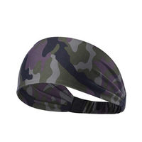 Bandeau tactique camouflage tricoté par sublimation, respirant, largeur 4,5 cm, antidérapant, pour sports de plein air, ajustement universel, bandeau absorbant la transpiration