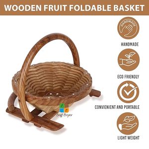 Panier cadeau en bois, panier en bois tressé, mini panier à pommes en bois, panier cadeau en bois - Product Image 4