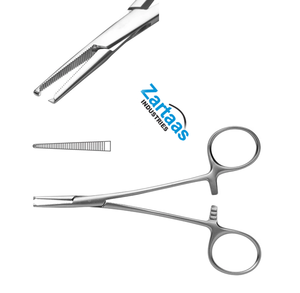 Fórceps de arteria Halsted-Mosquito de acero inoxidable de alta calidad, fabricante de instrumentos quirúrgicos rectos de 1x2 dientes y 18cm - Product Image 1