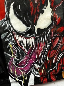 เสื้อแจ็คเก็ตยีนส์สีดำ Venom - Product Image 2