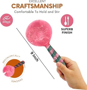Cuillère de service artisanale en résine, personnalisée, écologique, résistante au lave-vaisselle, élégante, pour usage quotidien, cuisine domestique, style américain - Product Image 4