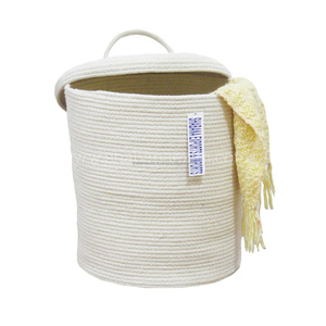 Panier de rangement en coton durable pour l'organisation du linge des articles pour bébé Panier en coton ou jouets avec un design simple et élégant - Product Image 2