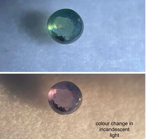 Alexandrite naturelle facettée, taille ronde, changeante de couleur, à vendre. - Product Image 3