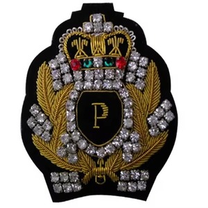 OEM Hand Embroidery Bullion Blazer Badges Trainee Cadets Uniforms Scouts Wholesale High Quality Felt 3D Shiny Sequins Patch - Product Image 2