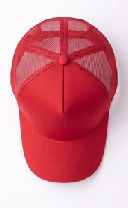 Gorra Trucker Roja Unisex, Ajustable, con Malla Trasera, Estilo Casual de 5 Paneles, para Primavera/Verano - Product Image 3