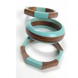 กำไลไม้สไตล์วินเทจคุณภาพพรีเมียม ดีไซน์พิเศษ ขัดเงาอย่างดี บรรจุภัณฑ์ปรับแต่งได้ รับผลิตแบบ OEM สำหรับผู้หญิง - Product Image 1