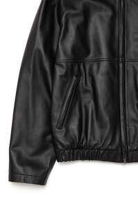 Sudadera con capucha de cuero genuino de alta calidad al por mayor, personalizada, con cordones, estilo vintage, para hombre, de gran tamaño y con efecto desgastado. - Product Image 3