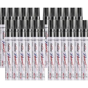 Set di 24 Pennarelli a Base d'Olio Neri, Asciugatura Rapida, Impermeabili, Punta Media, Marcatori Permanenti - Product Image 1