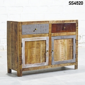 Solid Wood Sideboard Cabinet <b>Rustic</b> Farmhouse <b>Console</b> <b>Table</b> Storage Buffet for Living Room Bedroom Entryway - Product Image 1