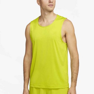 Men's Solid Color Knitted Tank Top O-Neck Sleeveless Quick Dry Sporty Green - Product Image 1