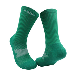Best Quality Men's Youth Athletic <b>Breathable</b> Patchwork Cuff Logo Knee <b>Socks</b> Wool / Cotton Custom OEM Autumn - Product Image 4
