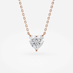 1 CT Heart Cut Lab Grown Diamond Pendant Necklace_ 14K Gold Solitaire - Product Image 6