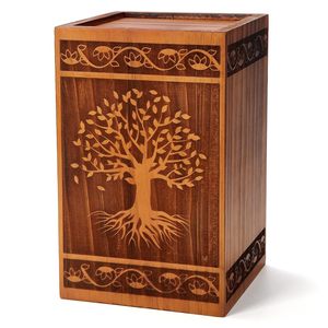 Eco-Friendly Rectangle Wooden Cremation Urns for Human Ashes Adult & Child Large <b>Memorial</b> Urns - Product Image 4