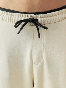 Pantalones Anchos Beige para Hombre, Cintura Elástica, Bolsillos Laterales, Pantalones Casuales Transpirables de Lona de Algodón, Ropa de Primavera - Product Image 6