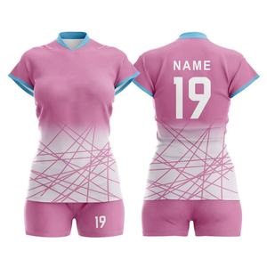 Women <b>Volleyball</b> Team Uniform <b>Set</b> Quick Dry Breathable Jersey Short Sleeve Sports Kit Custom Name Number Print - Product Image 6
