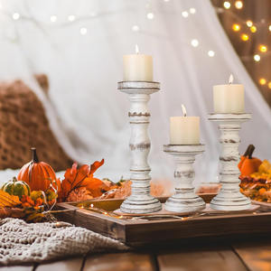 Candelabros de madera disponibles de personalización, proveedor personalizado, candelabro de madera de mango, soportes de decoración de granja - Product Image 4