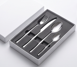 Ensemble de couverts en acier inoxydable de qualité supérieure, design minimaliste, finition miroir haute brillance, résistant à la rouille, vaisselle de mariage, cuillère, couteau, fourchette - Product Image 6