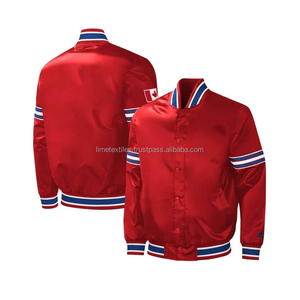 Blouson Bomber en Soie Rouge Personnalisé pour Équipes de Baseball – Réversible, Imperméable, Respirant, Léger, Style Universitaire – Vente en Gros - Product Image 3