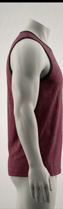 Men's Maroon <b>Mesh</b> Tank Top Crew Neck Sleeveless Breathable Athletic Fit All Seasons Solid Color Basketball Apparel - Product Image 2