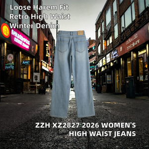 Light Blue Washed Straight Leg Jeans Denim Pants Mid Waist Casual Daily Wear Women's Light Washed High Waist Wide Leg Jeans Loos - Product Image 2