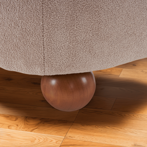 Modern Khaki Armless Low Back Accent <b>Chair</b> with Pine Wood Feet for <b>Small</b> Living Spaces <b>Bedroom</b> Balcony Office Reading Nook - Product Image 2