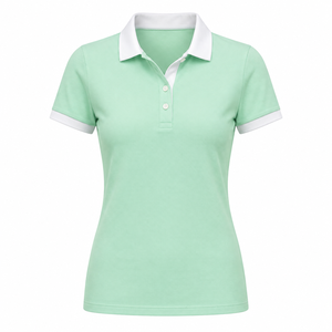 Latest High Quality <b>Ladies</b> for <b>Shirt</b> Casual Wear Sports Workout Running Knitted Embroidery Quick Dry Breathable <b>Polo</b> <b>Shirt</b> - Product Image 2
