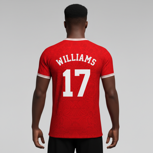 Maillot de football personnalisé par sublimation avec nom d'équipe OEM/ODM, séchage rapide, pour entraînement et gym, 100 % polyester, motif floral, col en V, vente chaude - Product Image 4