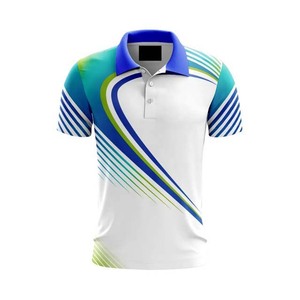 เสื้อโปโลผู้ชายแขนสั้นแบบ OEM สั่งทำพิเศษ คุณภาพสูง ผ้าฝ้ายระบายอากาศดี คอสูง พิมพ์ลายแบบ Sublimation สไตล์ไฮสตรีท - Product Image 2