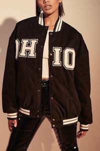 Vestes tendance de printemps pour femmes, lettres, veste de Baseball, manteau Long décontracté pour femmes - Product Image 4