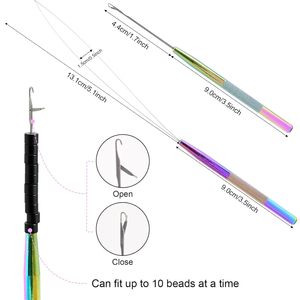 Professional Hair Extension <b>Pliers</b> <b>Set</b> Stainless Steel Rainbow Finish for Installation and Removal Tools Commercial Use - Product Image 2
